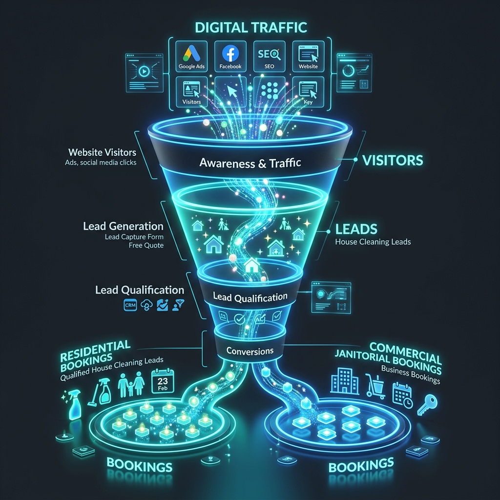 Cleaning Lead Generation Funnel