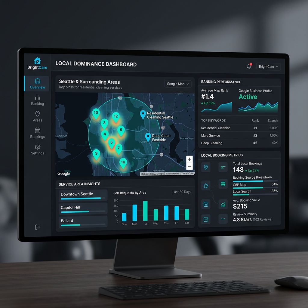 Local SEO for Cleaning Services Dashboard