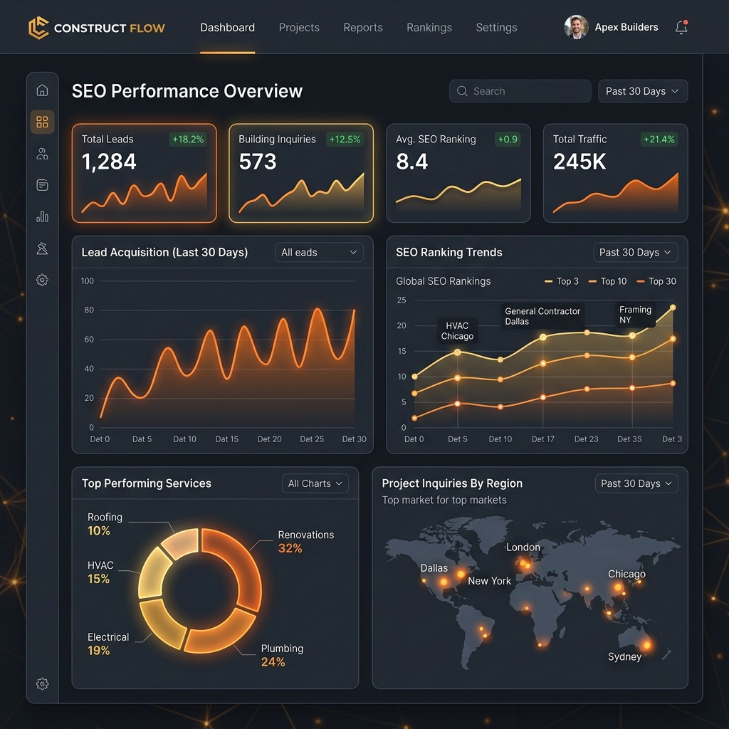 Construction SEO Dashboard