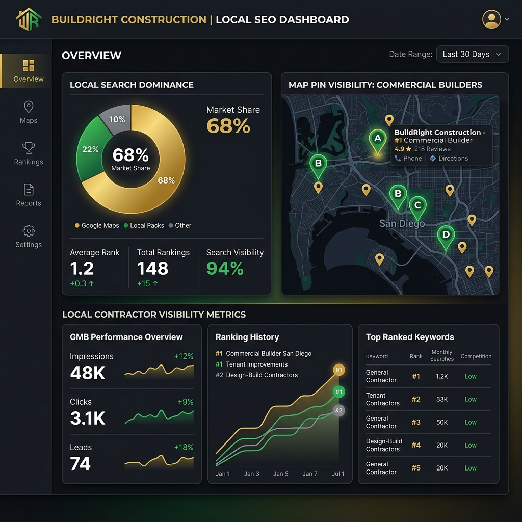 Google Maps Contractor Ranking